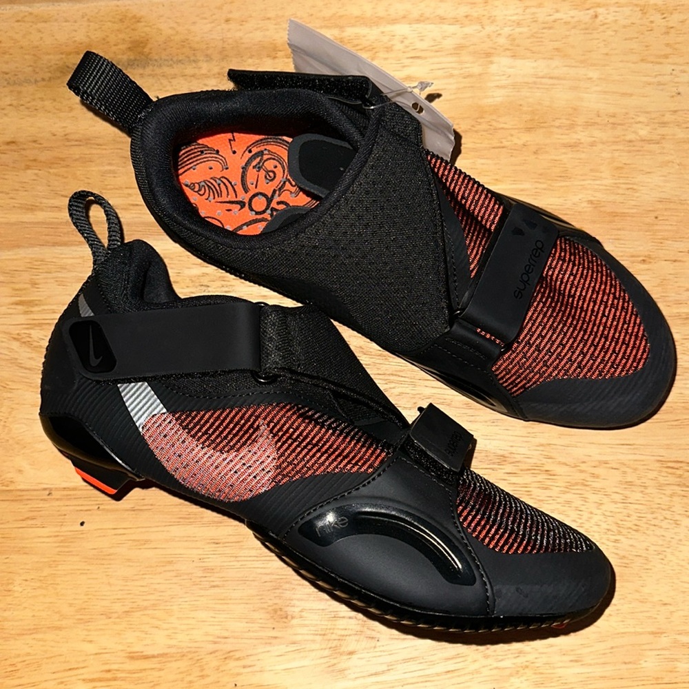 Nike Super Rep Cycle Shoes Size 7 Black Orange
